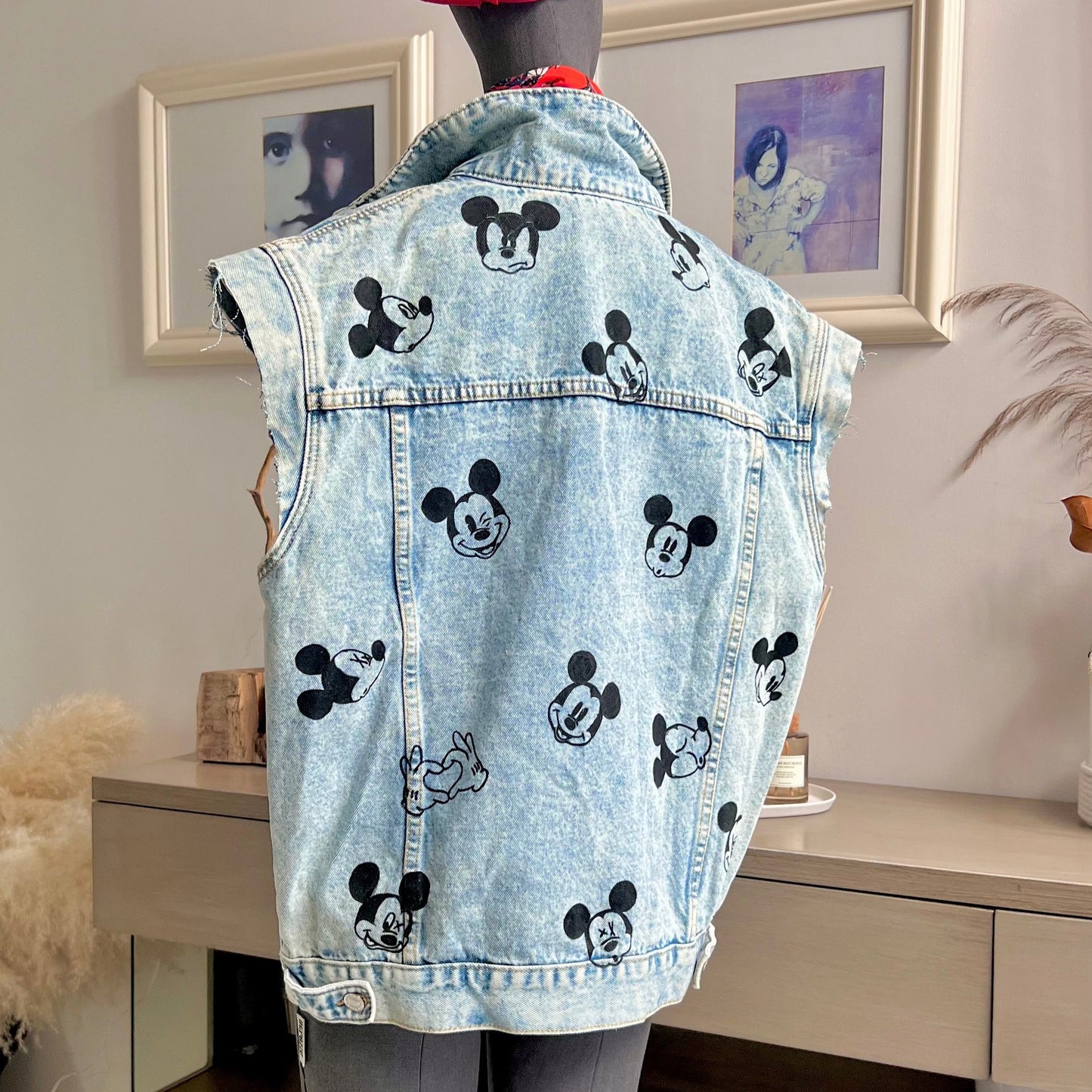 Chaleco de mezclilla Mickey Oversize