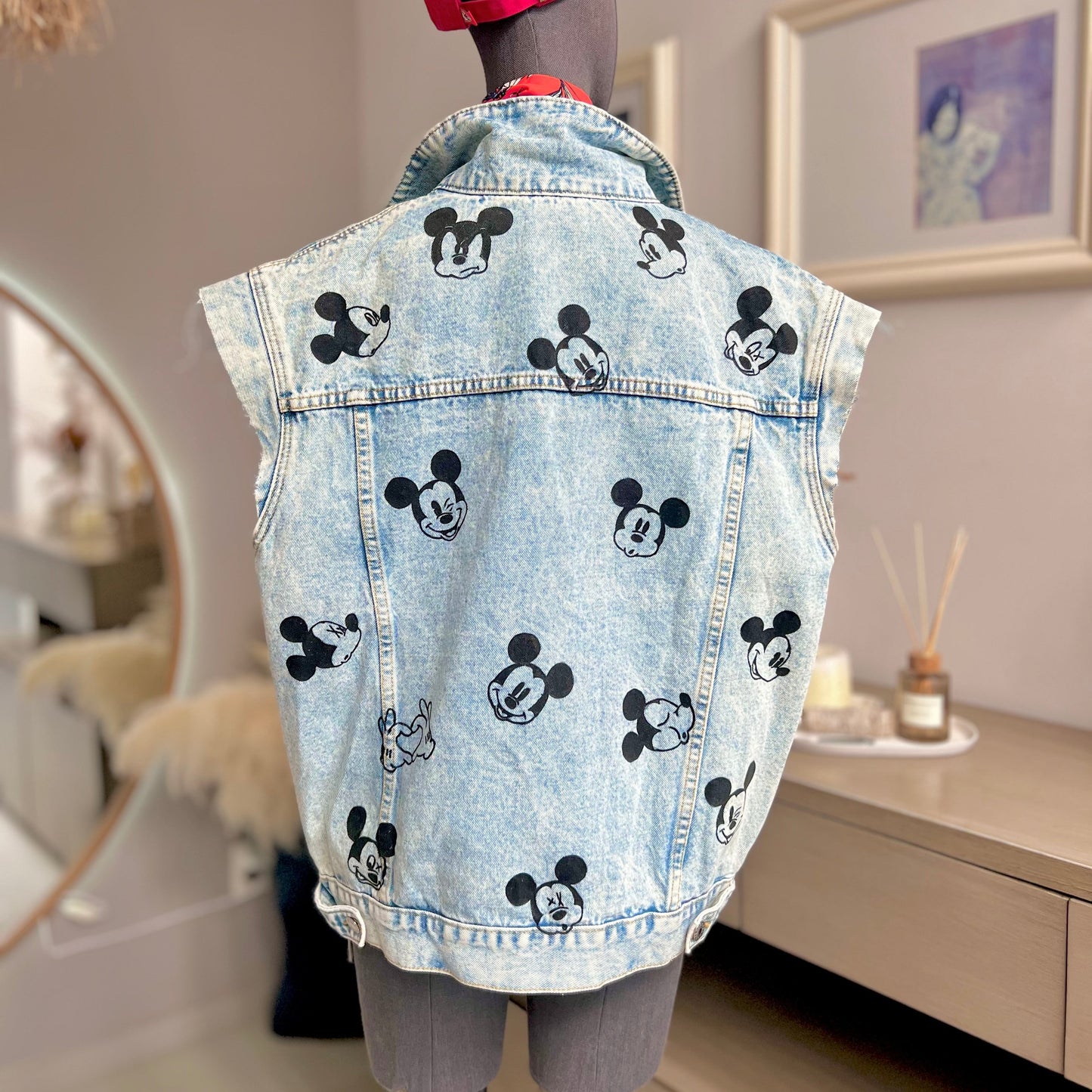 Chaleco de mezclilla Mickey Oversize