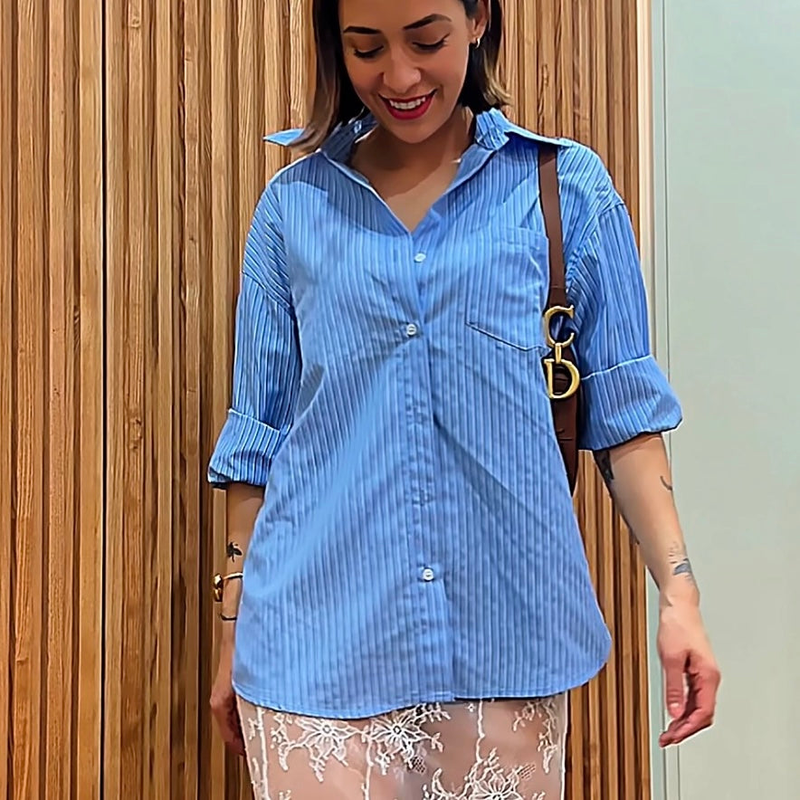 CAMISA AZUL RAYADA