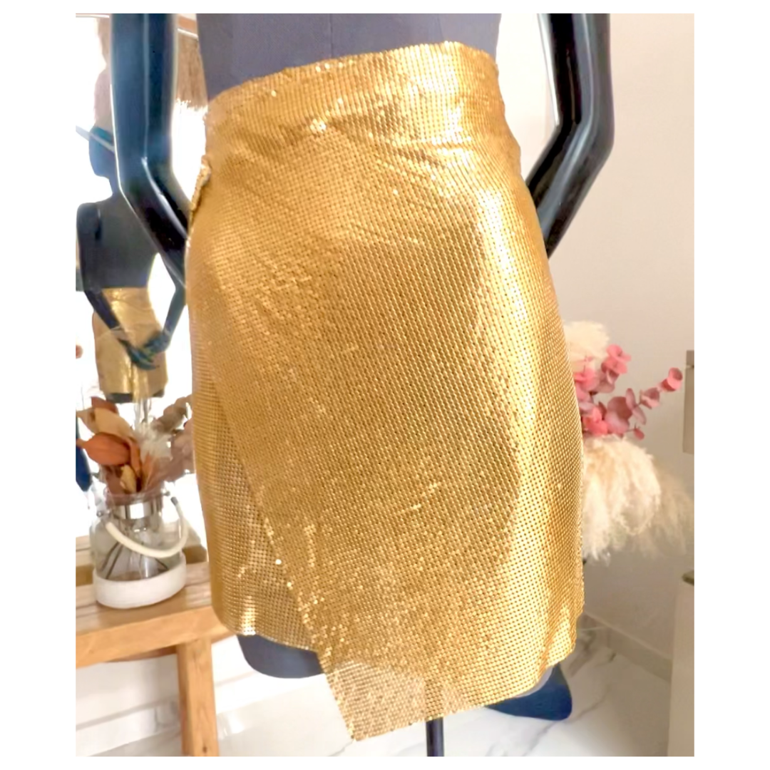 Falda Metálica Irina Dorada
