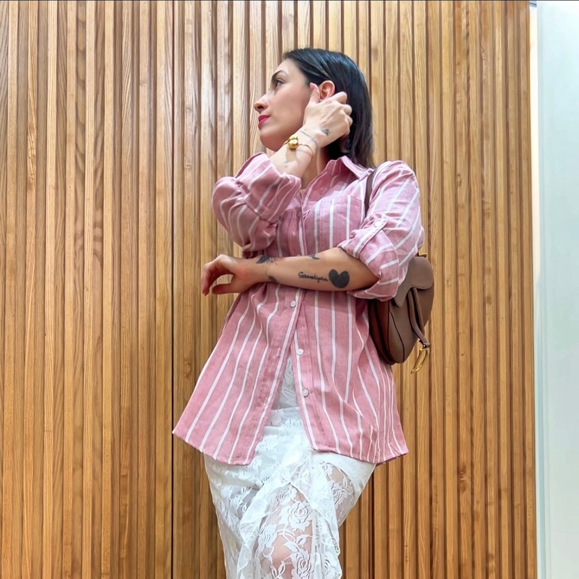 CAMISA ROSA RAYADA