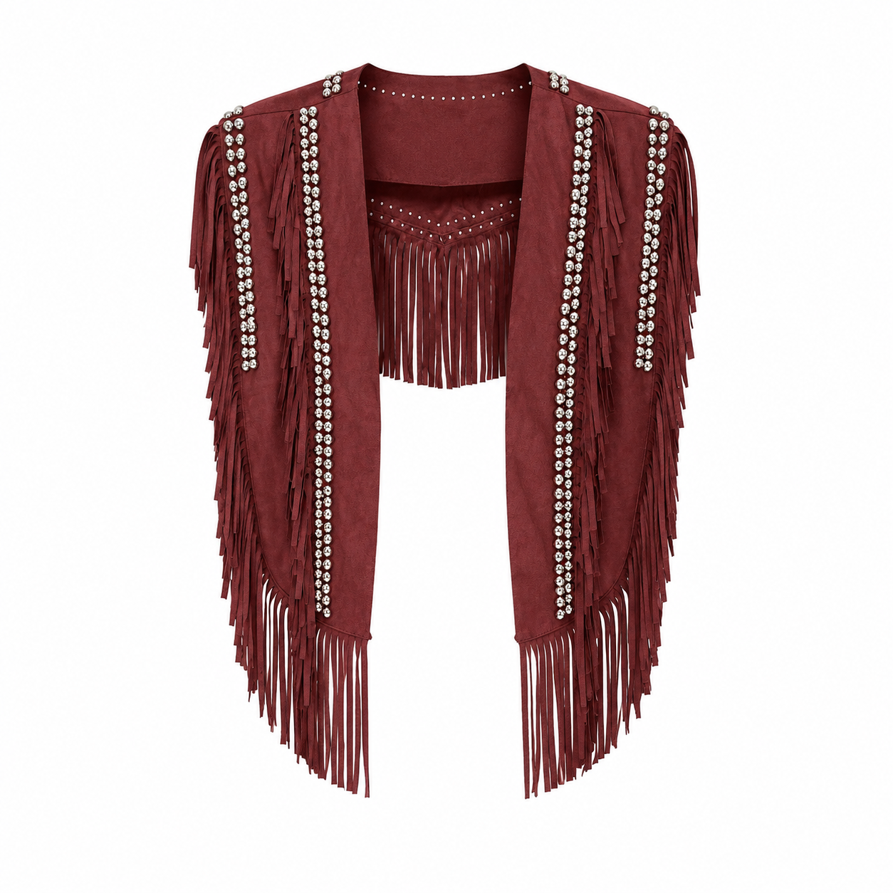 Chaleco Western Luxe burdeos