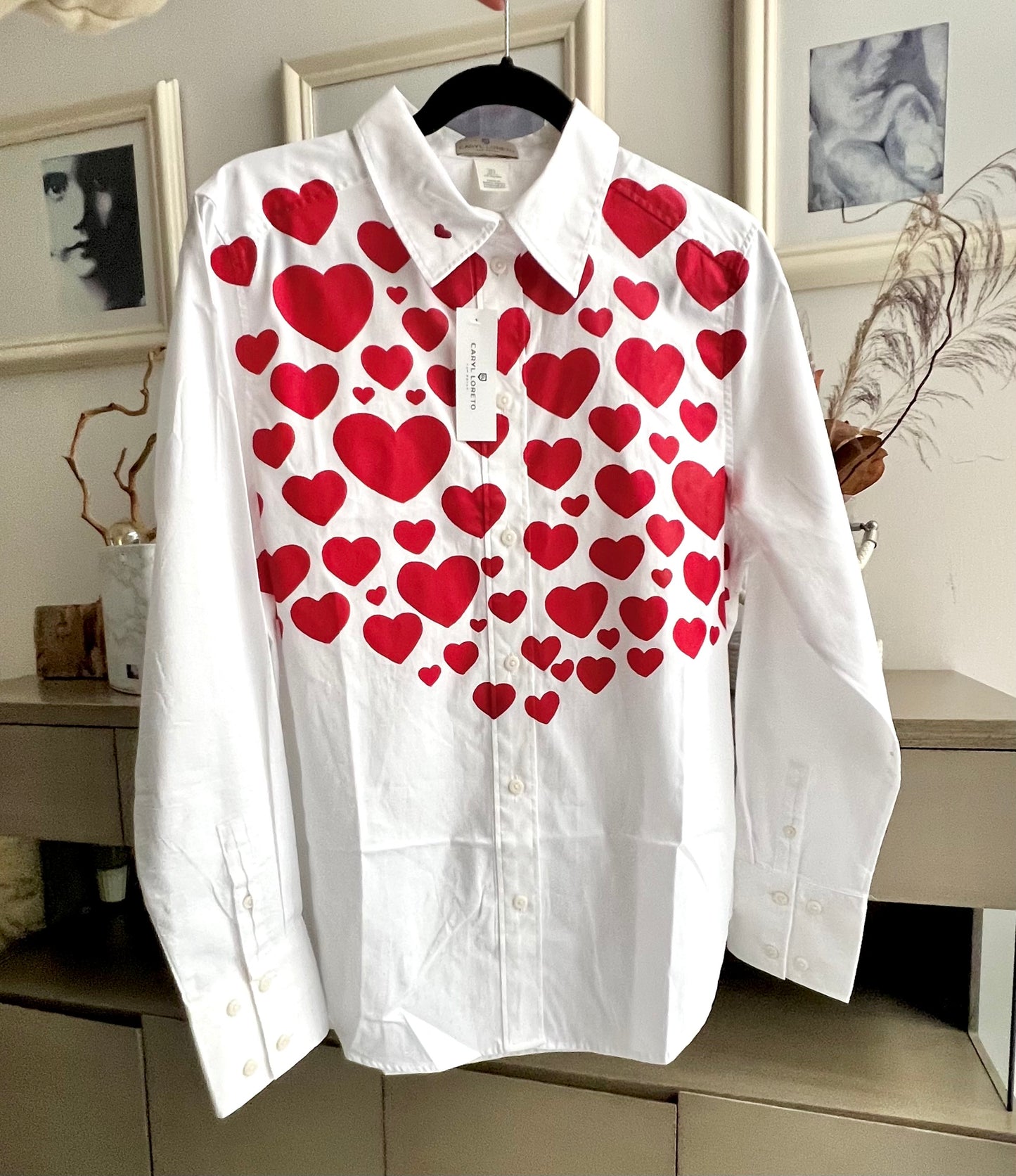 CAMISA CORAZONES ROJOS