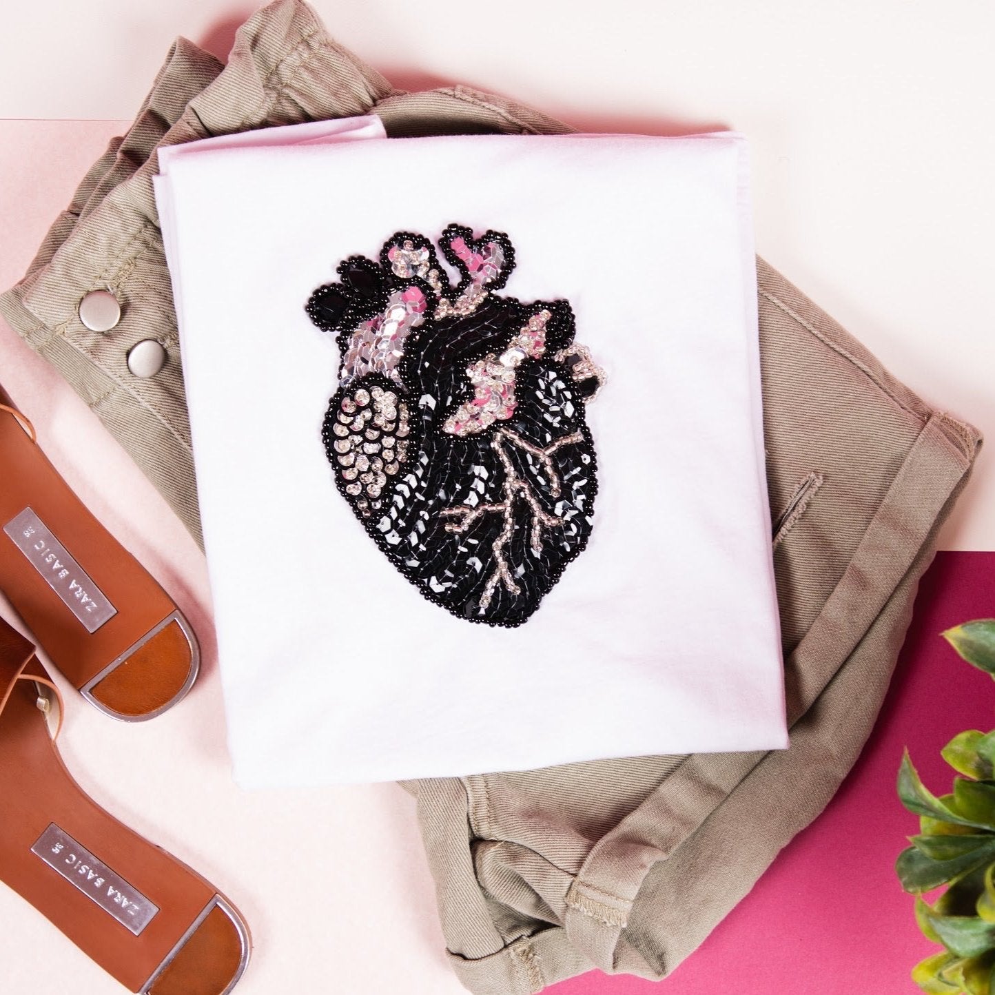Playera Corazón negro