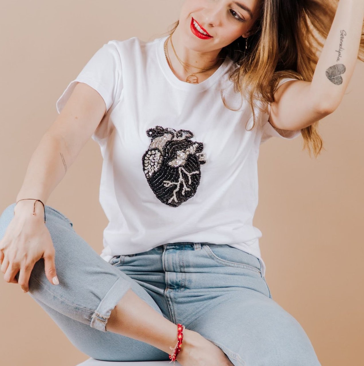 Playera Corazón negro
