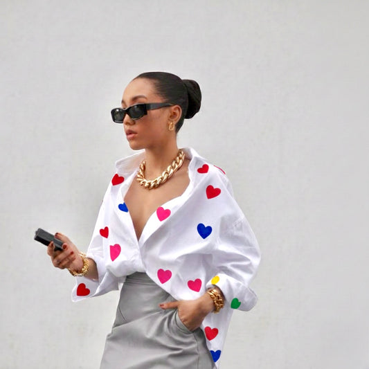 CAMISA CORAZONES MEDIANOS DE COLORES