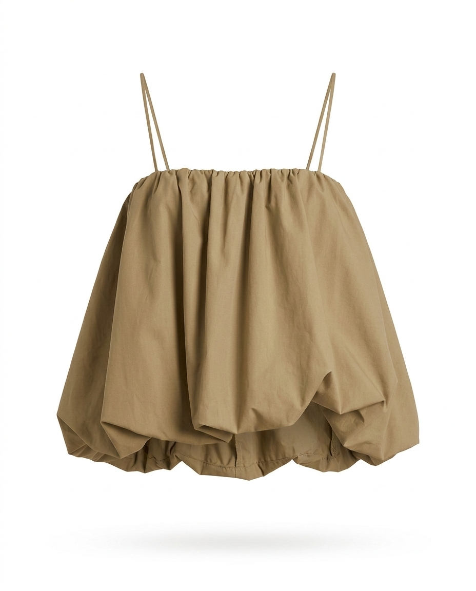 Top bombacho verde olivo