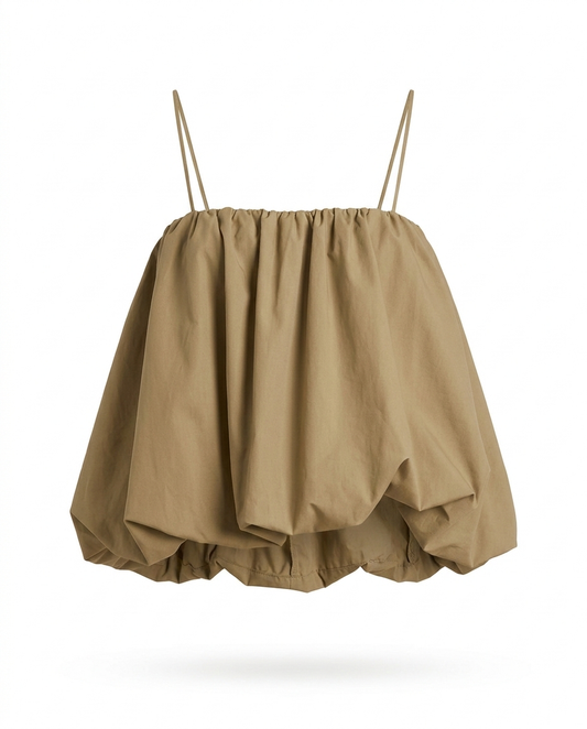 Top bombacho verde olivo