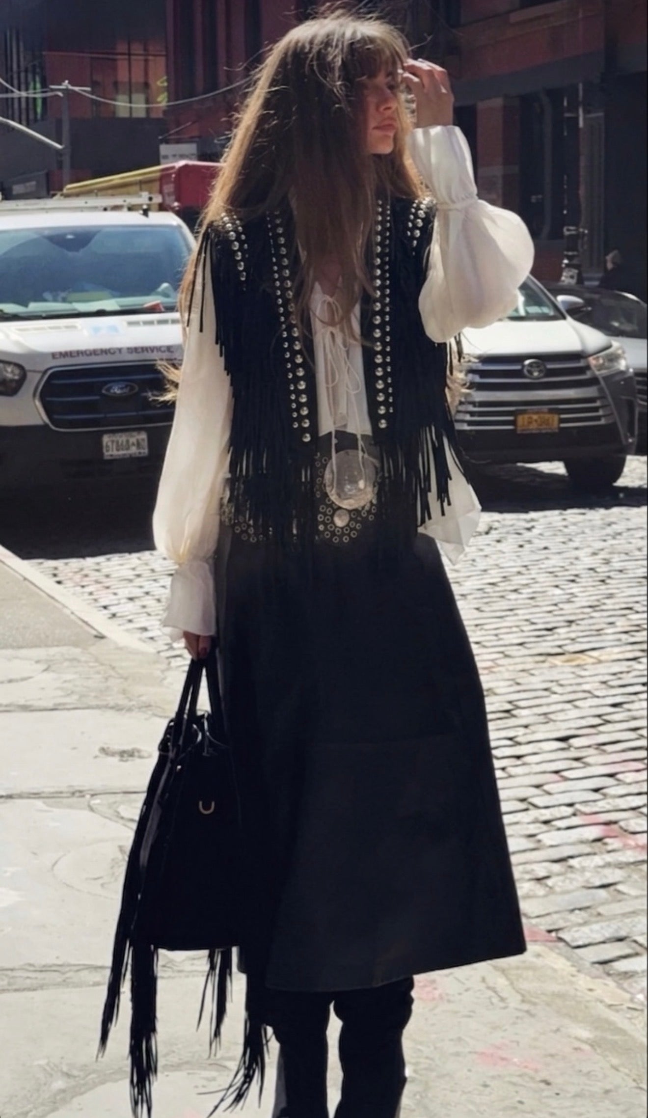 Chaleco Western Luxe negro