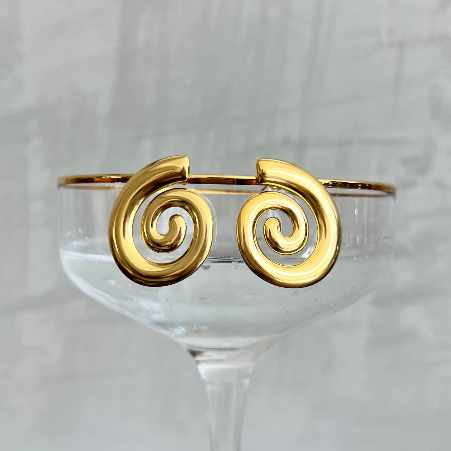 Spiral earrings.