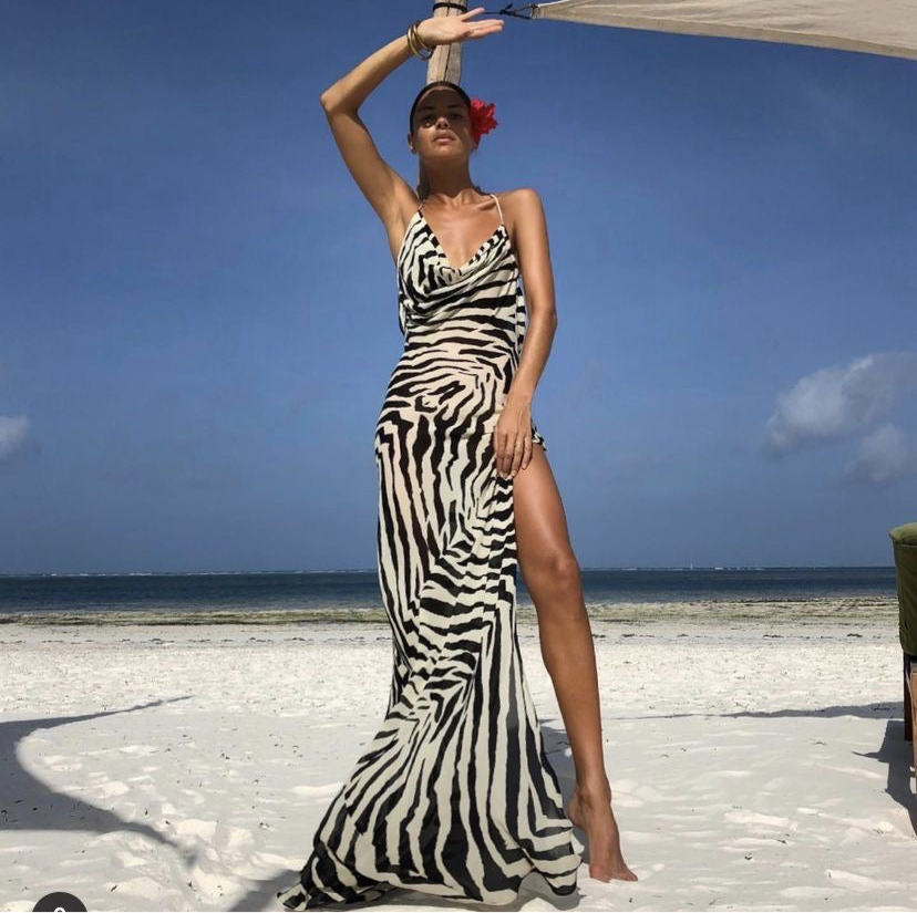 Zebra maxi dress