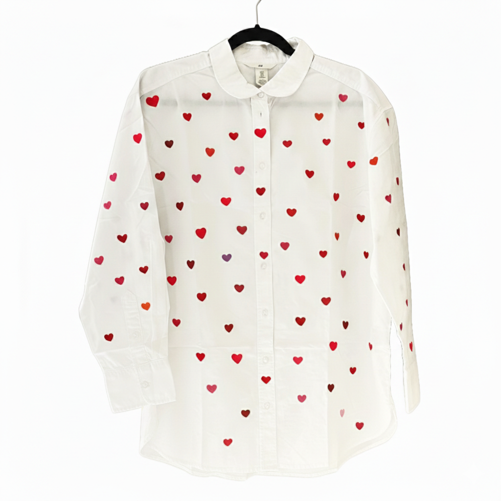 CAMISA CORAZONES ROJOS MINIS