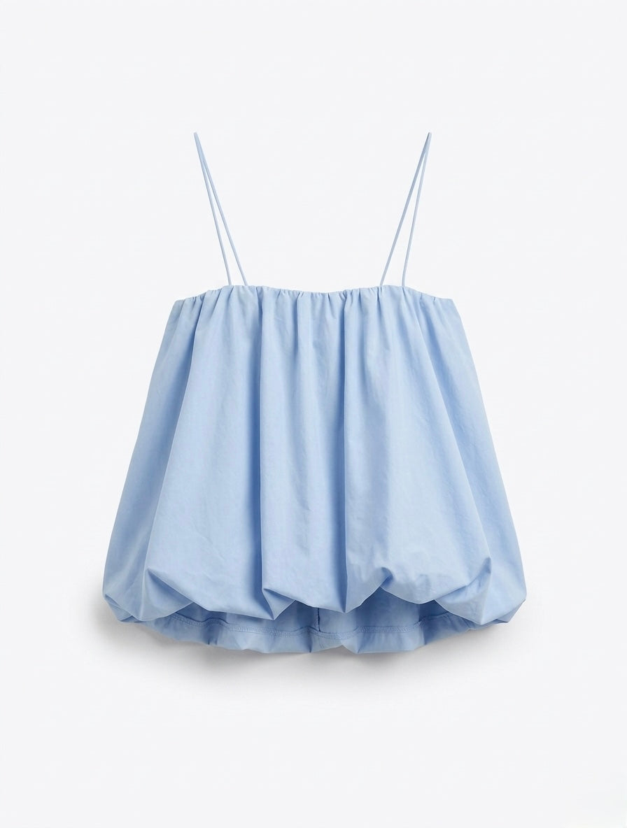 Top bombacho azul pastel