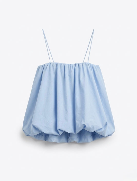 Top bombacho azul pastel