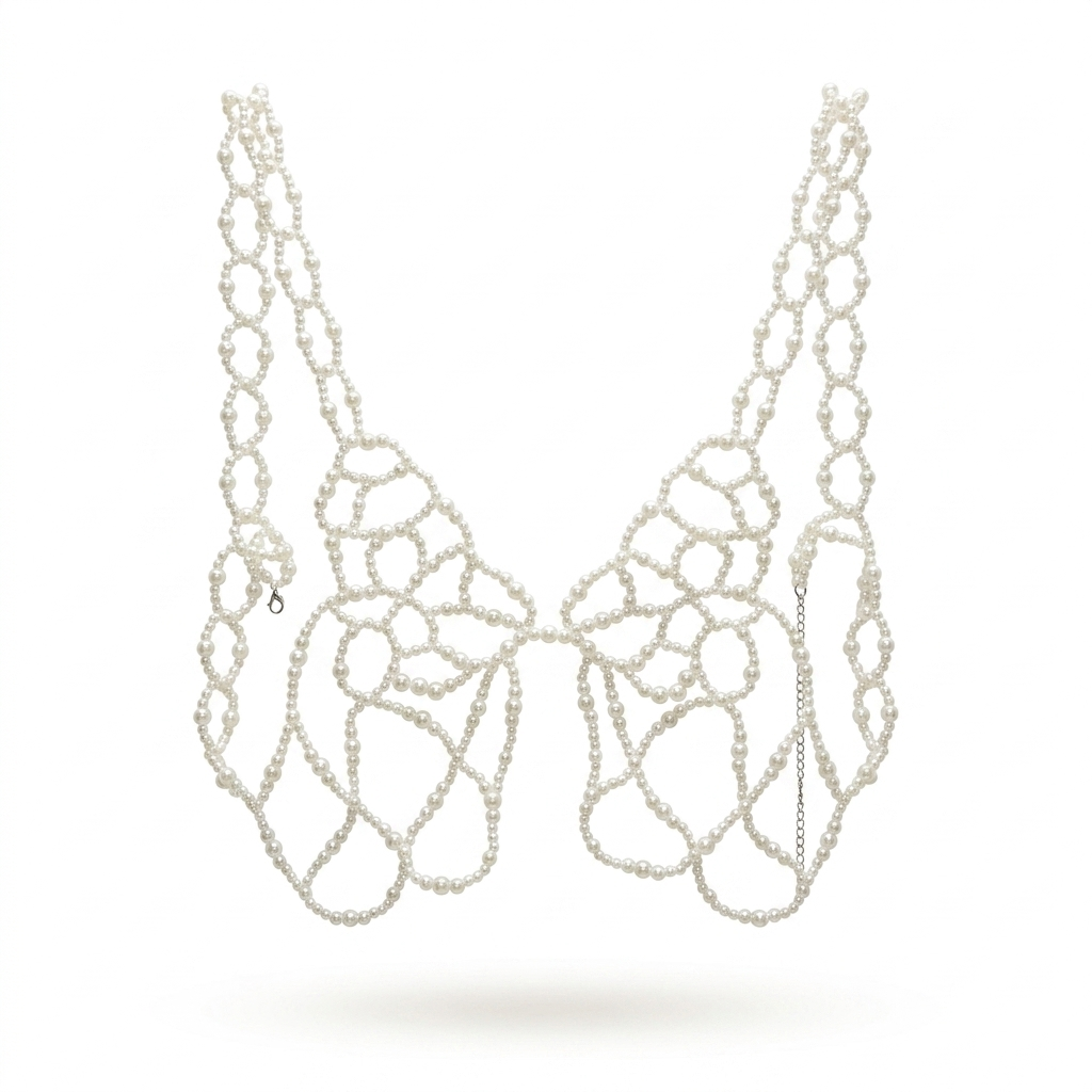 Top Mariposa de perlas Ivory
