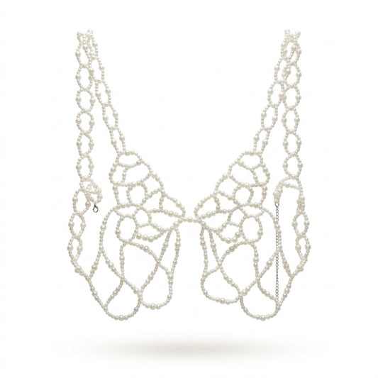Top Mariposa de perlas Ivory