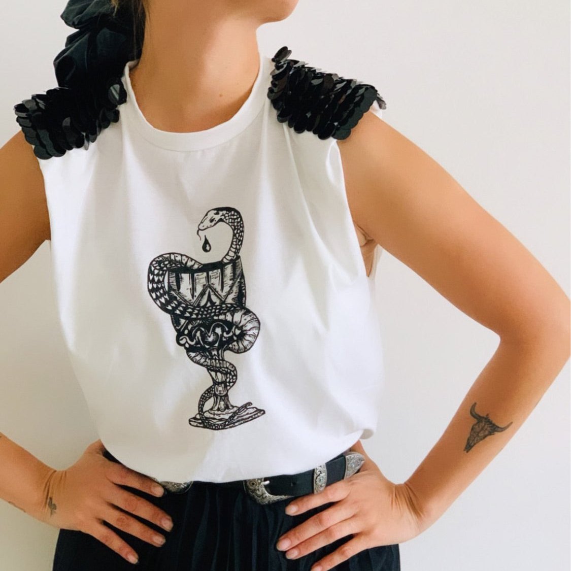Blusa Serpiente en Copa.